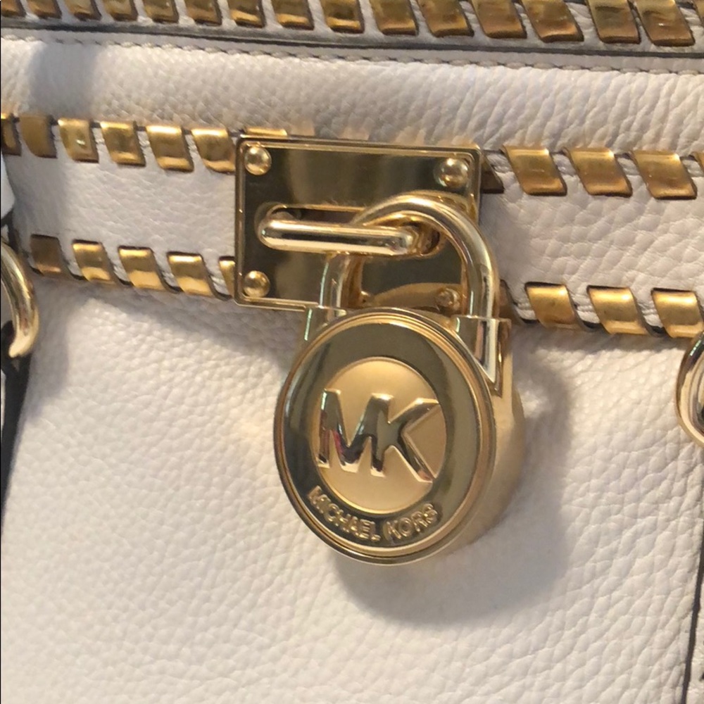 White and gold Michael Kors bag - Picture 2 of 5